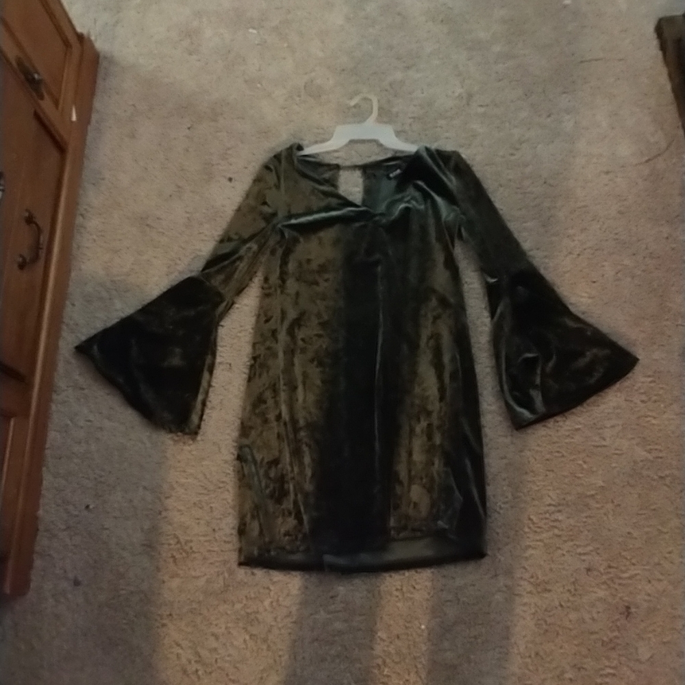 Green Velvet Dress